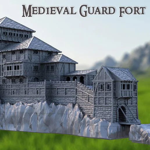 Medieval Guard Fort  28 mm Tabletop Terrain
