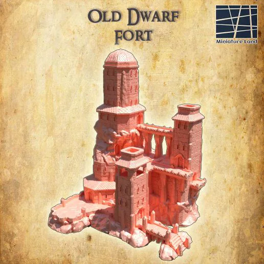 Old Dwarf Fort 28 mm Tabletop Terrain