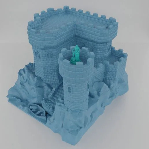 Fort on Cliff 25 mm Tabletop Terrain