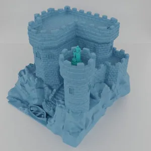 Fort on Cliff 25 mm Tabletop Terrain