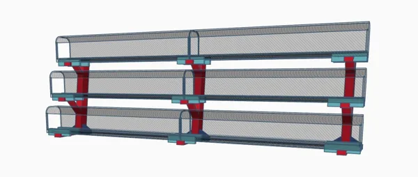 Display stand for 9mm scale N track model trains
