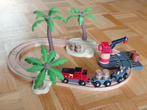 Treasure Island for wooden train