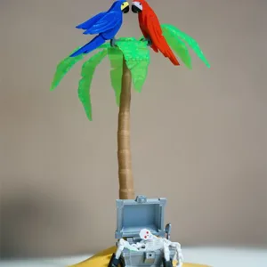 Fun Treasure Island With Skeleton