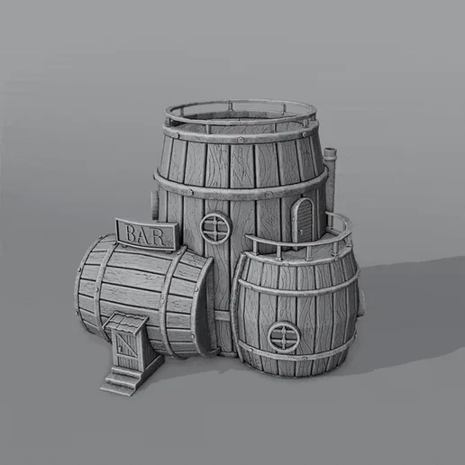 Treasure Island Architecture - Barrel style building