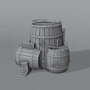 Treasure Island Architecture - Barrel style building