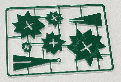 Laser Remix Evergreen Tree Christmas Ornament on Card