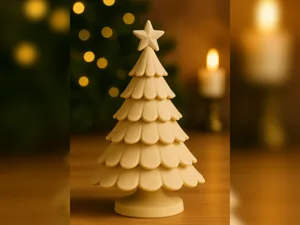 Evergreen Layers  Textured Christmas Tree Figurine