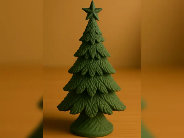 Textured Evergreen Tree — Cozy Winter Decoration