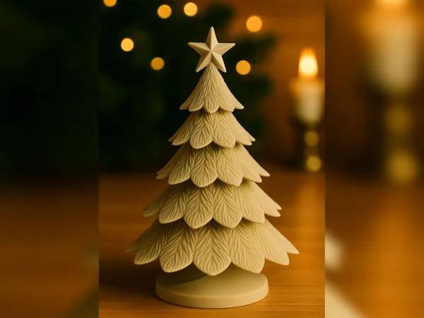 Modern Layered Evergreen — 3D-Print Christmas Tree