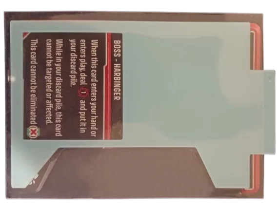 Unstoppable card game - Boss threat insert