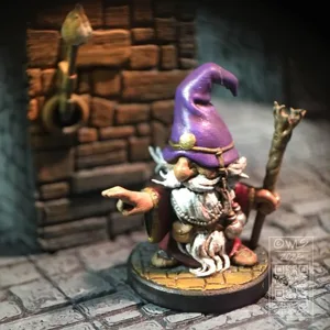 Gonk Wizard, Gnome Spellcaster Tabletop RPG Miniature or Garden Gnome Statue