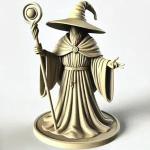 Mystic Wizard Miniature - Perfect for Tabletop Games & RPG Adventures!