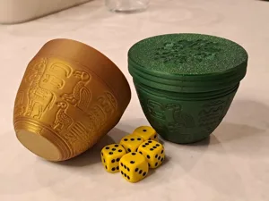 Perudo liar dice cups and lid