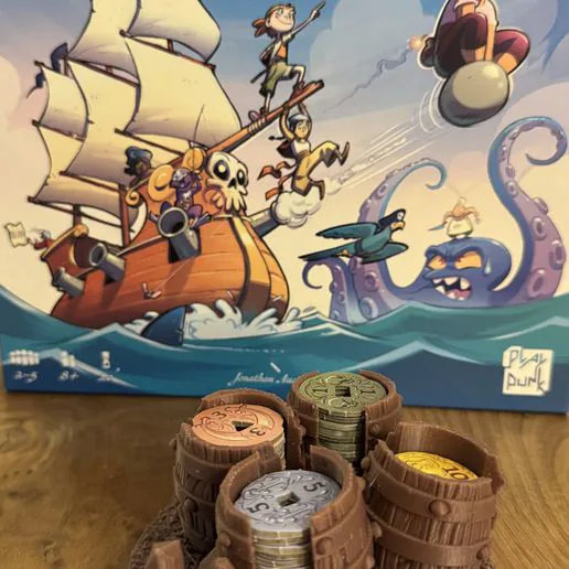 captain flip game token holder