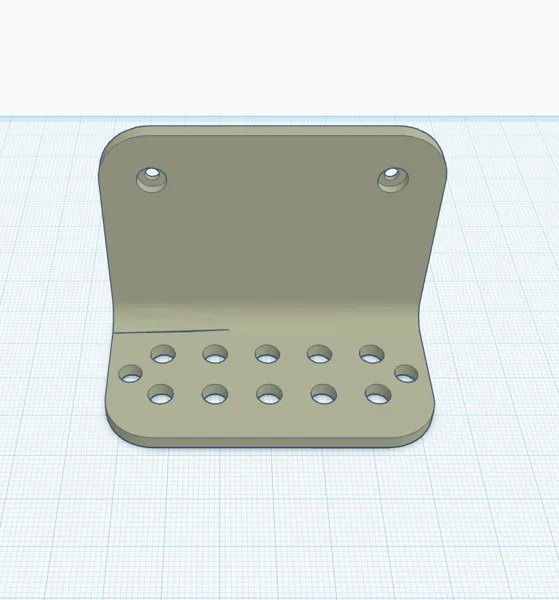 File holder 12 spots + 6mm push pin/screw indent