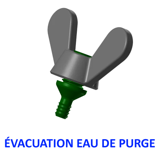 Purge water evacuation