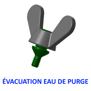 Purge water evacuation