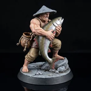 Kenji the Ryōshi 32mm STL Miniatures Villagers Feudal Japan