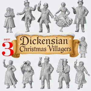 Dickensian Christmas Villagers Festive Party