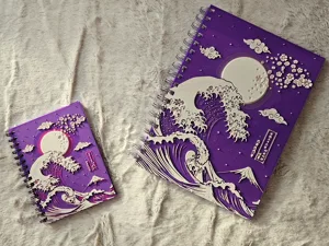 Purple Wave of Kanagawa - NoteBook Covers!