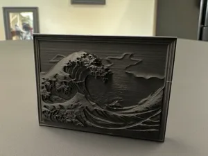 The Great Wave off Kanagawa - Sculpture Painting