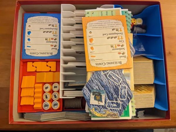 Catan: Cities and Knights piece tray and hex caddy