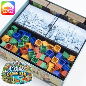 Cities organizer by @ammedia3d [tabletop board game inserts sku: CITIES001]