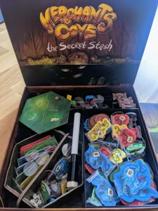 Merchants Cove in Secret Stash Box + Staff Boards