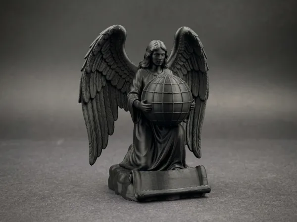 Angel Sculpture - Kneeling Figure Holding Celestia