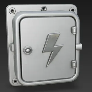 FREE - SMALL FUSE BOX - Industrial Wall Detail - STL + OBJ (4K PBR) - Commercial Use