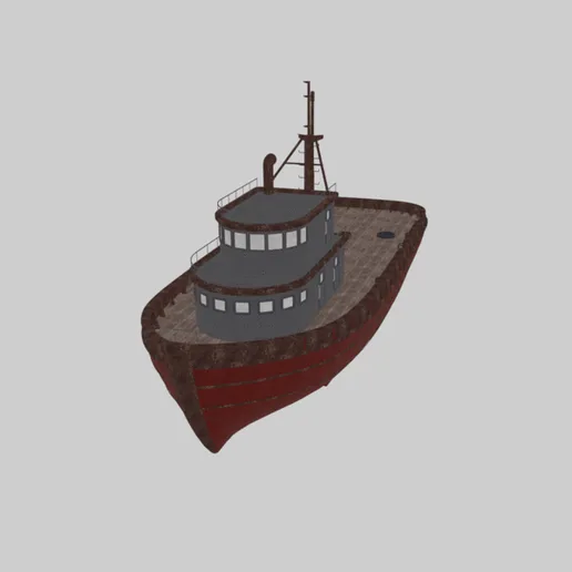 Shipyard Service Boat – Realistic 3D Vessel for Model Builders