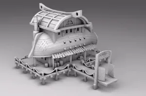 Pirate Island Architecture - Waterside shipyard