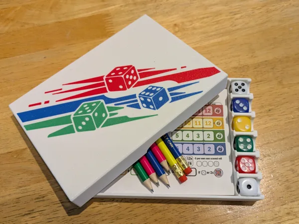 Dice Game Storage Carrier (Qwixx, Yahtzee, etc.)