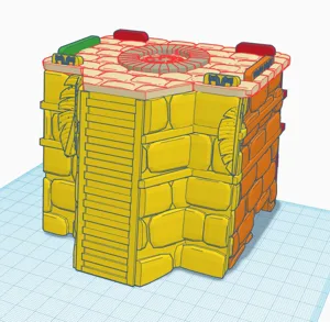 Lost Valley of the Dinosaurs Board Game 3D Temple