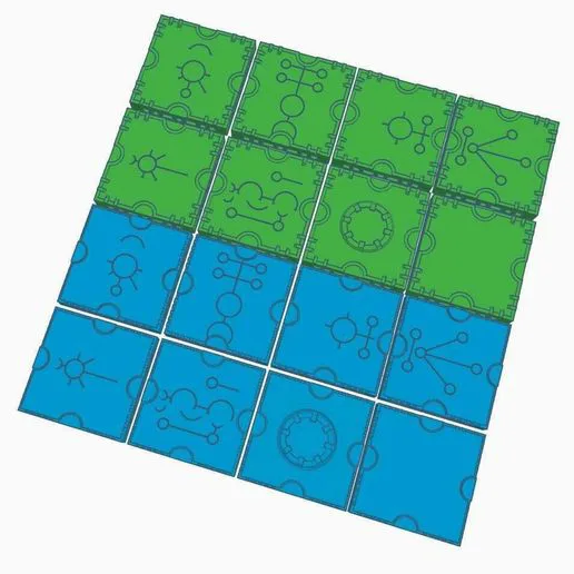 Sci-fi / Space Marine Adventures / Space Hulk floor and wall tiles (OpenLock)