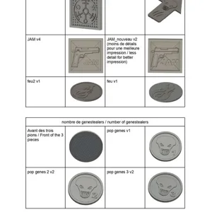 piece for Space hulk / pions pour Space Hulk