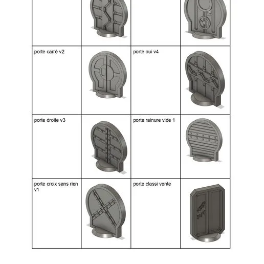 door for board game / porte pour jeu de société (Space Hulk) x8