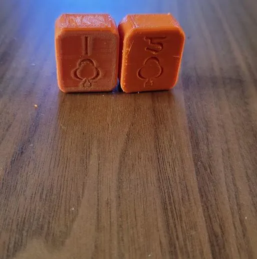 Mahjong set with playing card faces.