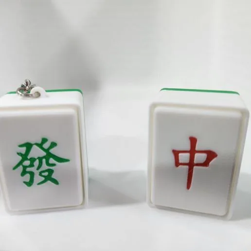 Mahjong Tile Fidget Clickers – Zhong & Fa (3MF)