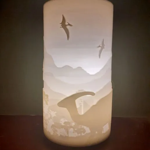 Dinosaur world tube lamp