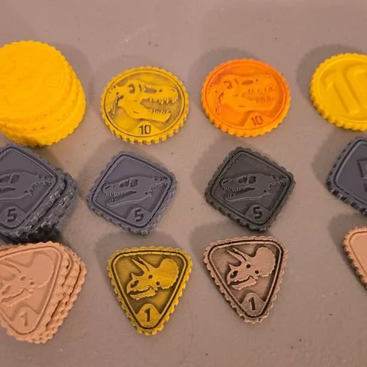 dinosaur world board game Coins