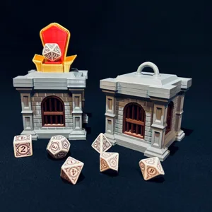 Dice Jail and Dice Throne with Magnetic Lid – Fantasy RPG Dice Accessory (Fan-Made)