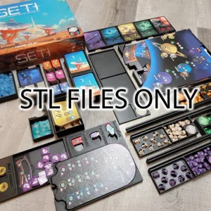 SETI insert / box organizer - with individual player trays - officially licensed - supports sleeved cards