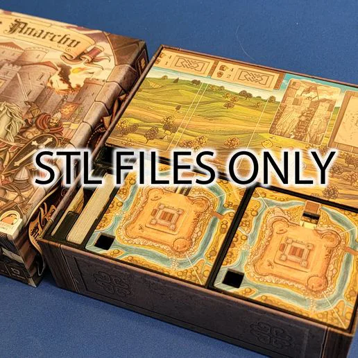 The Anarchy board game insert / box organizer with individual player trays