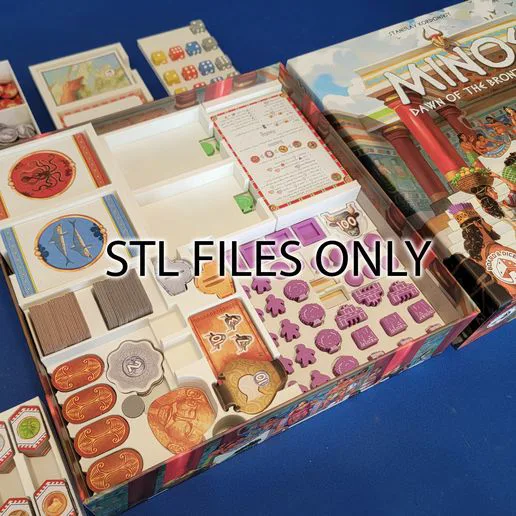 Minos insert / box organizer with individual player trays