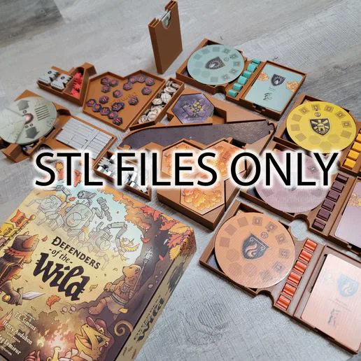 STL Files for Defenders of the Wild board game insert