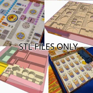 Barcelona board game insert and token shields