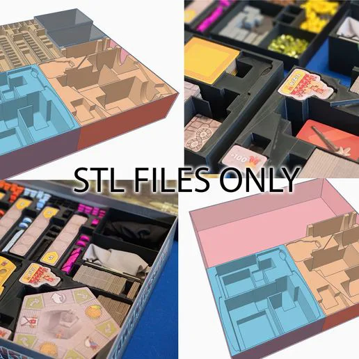 Tawantinsuyu & Expansion Insert / box organizer with individual player trays and segregated solo and expansion trays.