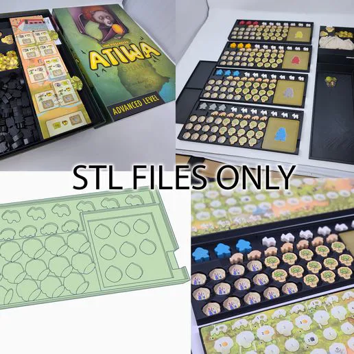Atiwa insert / box organizer with individual player trays