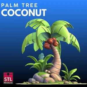 Cartoon Palm Island STL – Tropical 3D Model